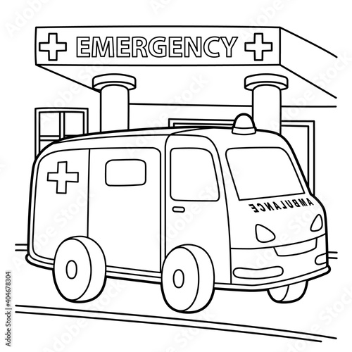 Ambukance Coloring Page