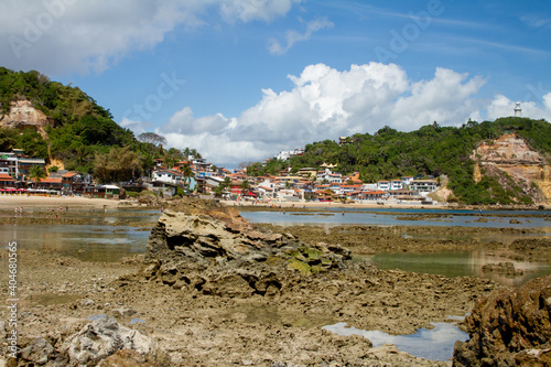 Veiw of Beach number 1 (Primeira Praia) at low tide in Morro do Sao Paulo Brazil photo