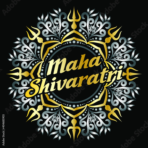 Maha Shivaratri vector illustration background. India celebration day. Eps 10