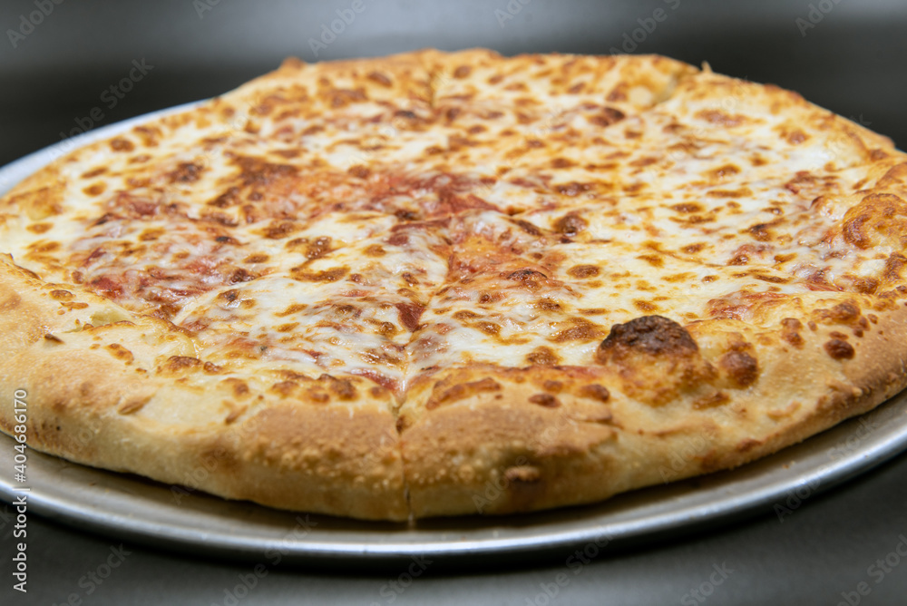 Cheese pizza for that plain flavor that many picky eaters prefer.