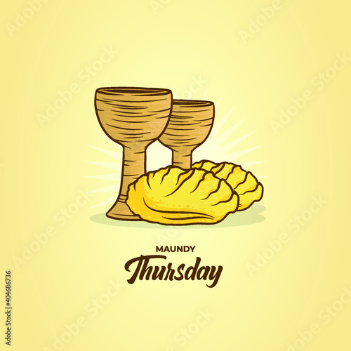 Maundy Thursday vector illustraton background. Eps 10