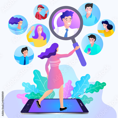 People Characters Choosing Best Candidate for Job. Human Resource Management and Hiring Concept. Flat Vector Illustration.