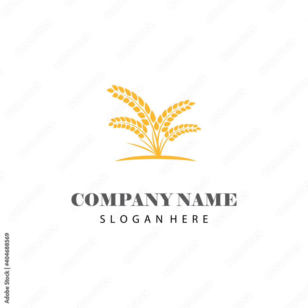 Wheat Logo Template vector symbol nature Wheat Logo Template vector symbol nature