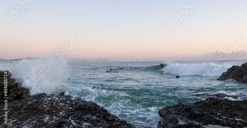 early morning Surfers, Currumbin Beach, Gold Coast