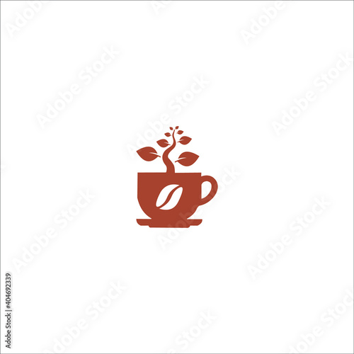 logo coffee icon templet vector dring hot 