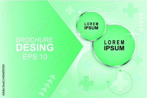 Beautiful luxury background, green background with beautiful silver border.