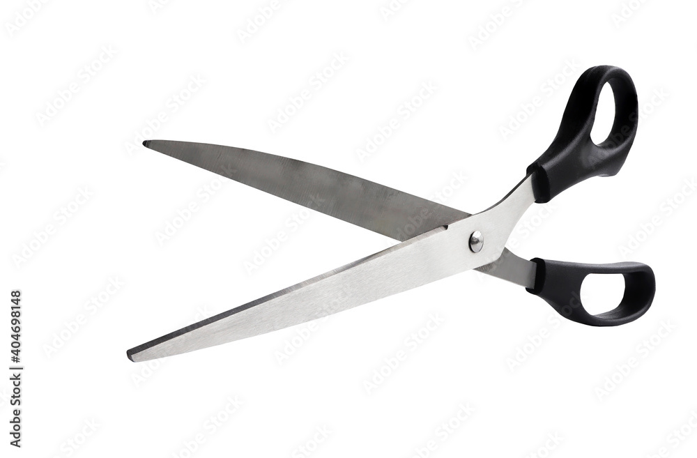 Black scissors isolated on white background. clipping path. Black scissors isolated on white background. clipping path.