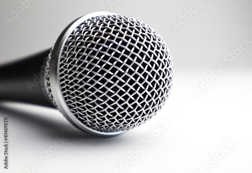 Microphone isolated on white background.Close up of wireless microphone on white.  © Yuphayao Pooh's