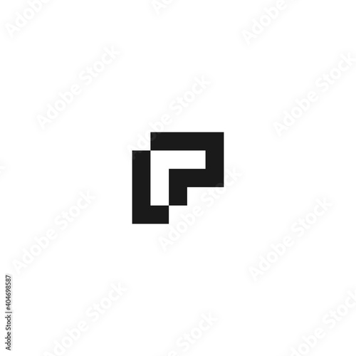 Black and white, trendy elegant professional trendy awesome alphabet initials icon lp LRP