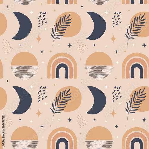 Trendy bohemian seamless pattern