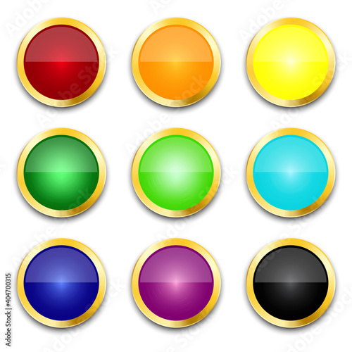 Multicolored buttons. Retro multicolored buttons, great design for any purposes. Stock image. EPS 10.