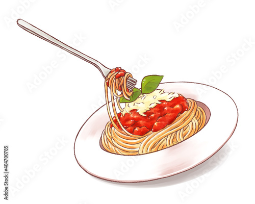 Spaghetti Bolognese with cheese on top