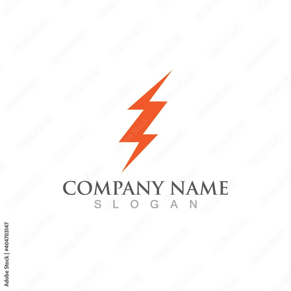 thunderbolt logo vector illustration template