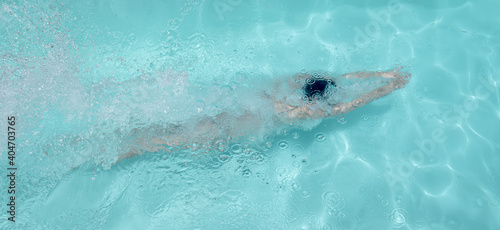 woman swimming