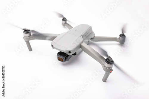 Drone with camera on white background , Folding Drone or mini drone