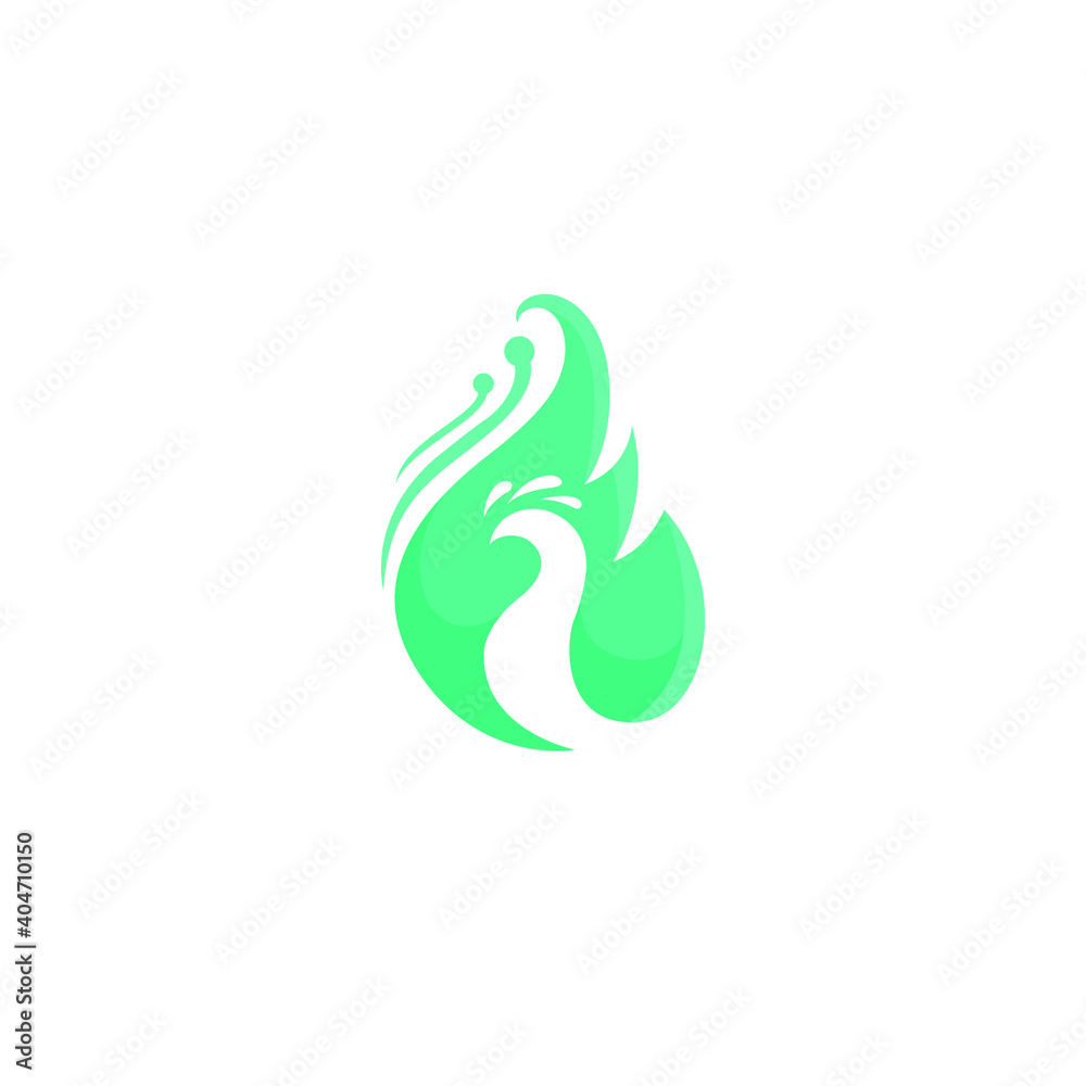 peacock logo abstract design with turquoise peacock logo abstract design with turquoise