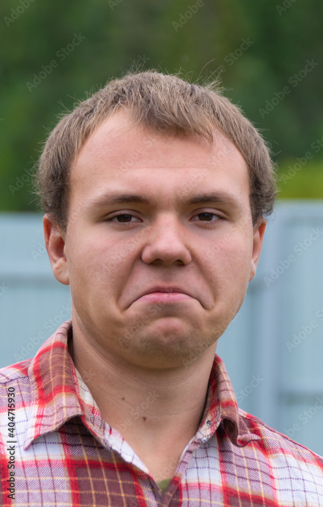 Emotions. The teenager expresses various emotions on his face. Emotions. The teenager expresses various emotions on his face.