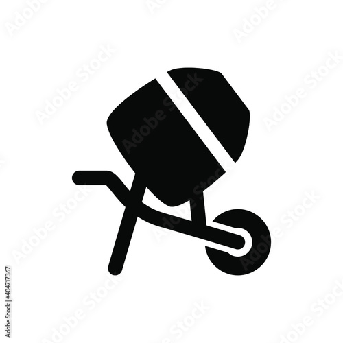 Concrete mixer icon vector graphic illustration