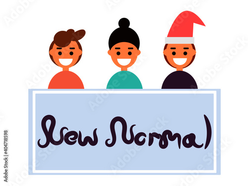 vector of new normal flat design vector