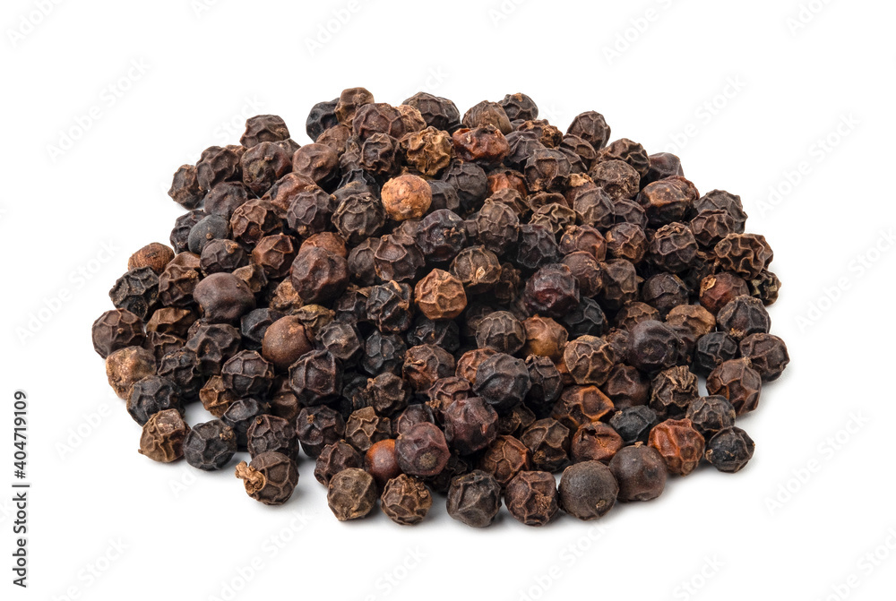 Fragrant spices ,black peppercorn on white background Fragrant spices ,black peppercorn on white background