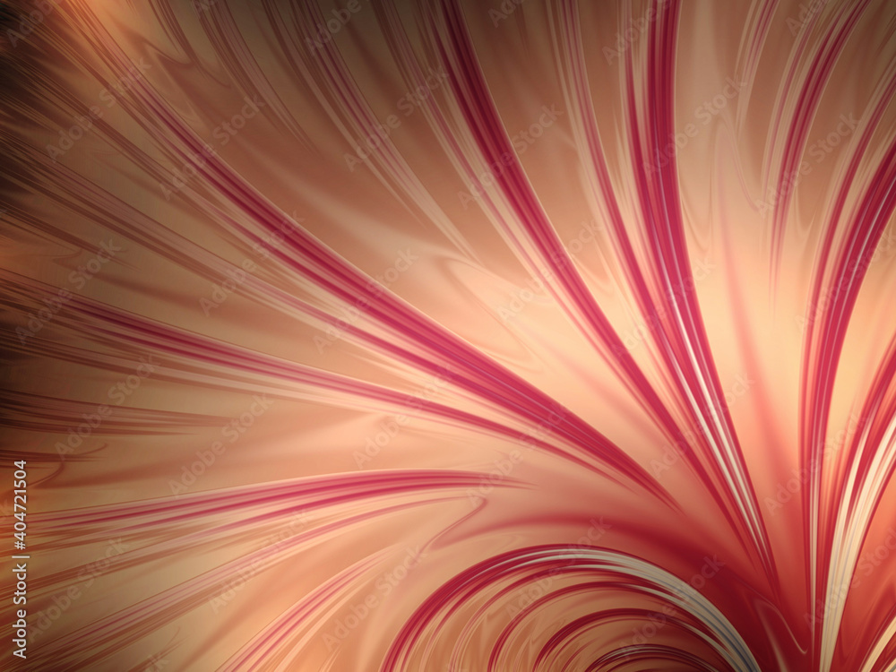 Abstract Digitally Created Fractal Design Brown Swirls