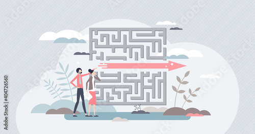 Fast solution as successful or effective problem overcome tiny person concept