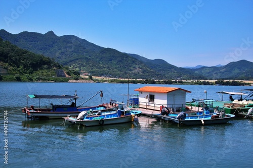 boats on the lake