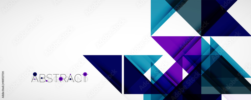 Set of vector triangle geometric backgrounds. Vector illustration for covers, banners, flyers and posters and other designs