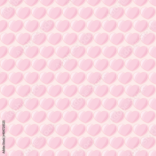 Hearts shape pink colors background seamless pattern