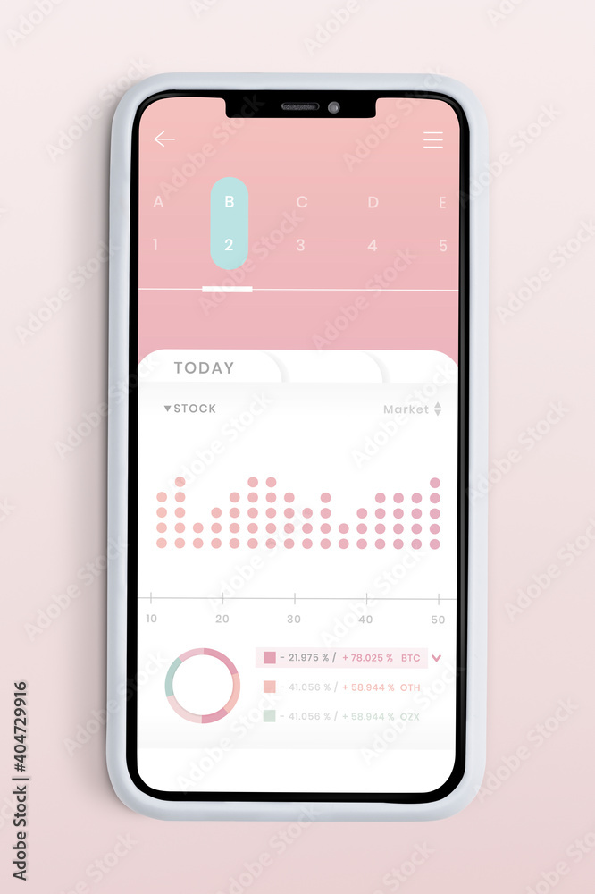 Mobile phone screen mockup digital device Mobile phone screen mockup digital device