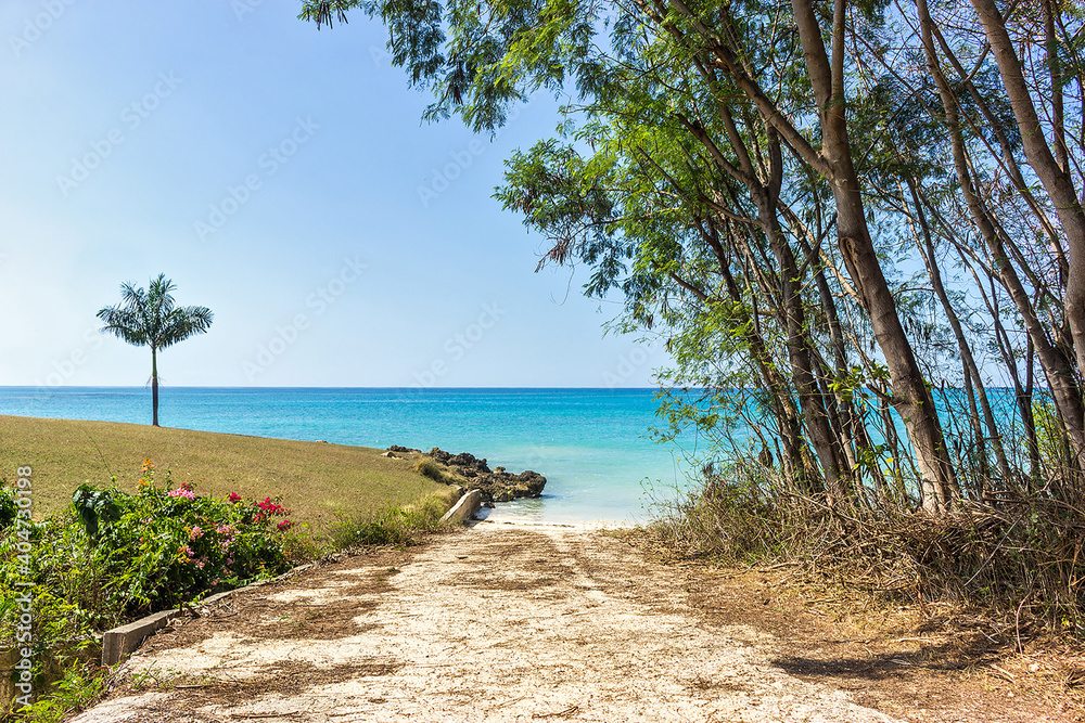 A small beach in Westmoreland, Jamaica. A small beach in Westmoreland, Jamaica.