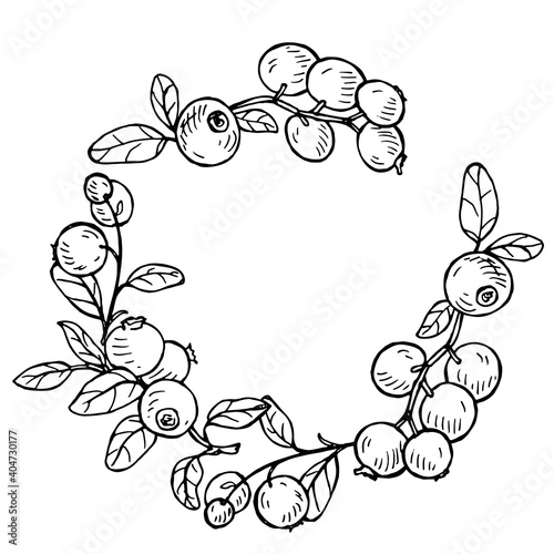 Blueberry sketch wreath.
