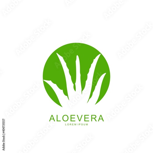 aloevera logo template vector icon concept