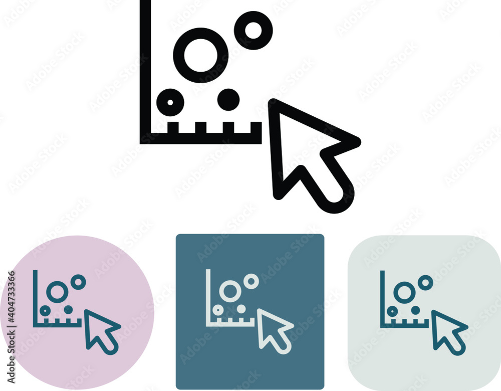 Graphic with Arrow Cursor Vector Icon