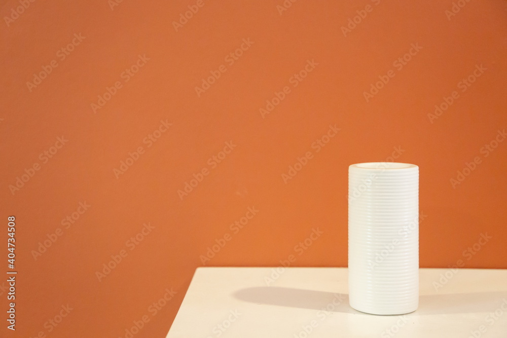 vase object on white table. vase object on white table.