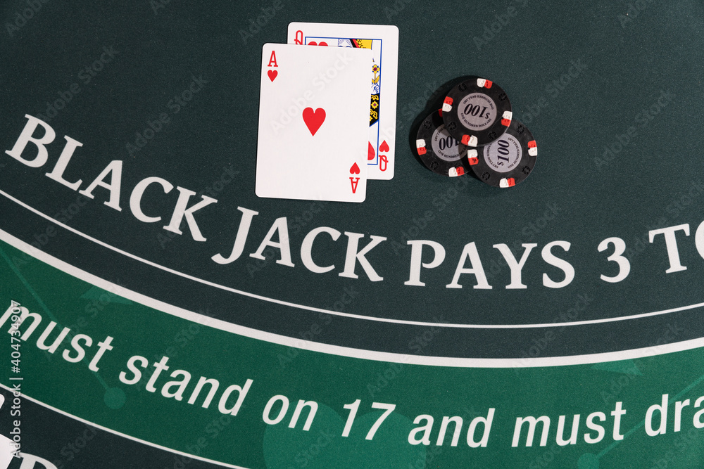 Obraz premium Casino Black Jack table