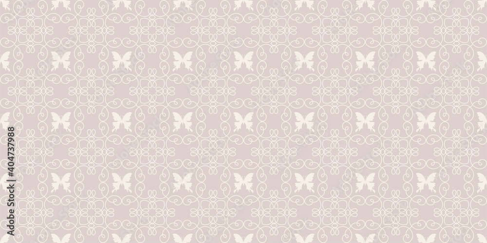 Decorative backgrounds with swirls and butterflies patterns. Seamless wallpaper texture
Decorative backgrounds with swirls and butterflies patterns. Seamless wallpaper texture
