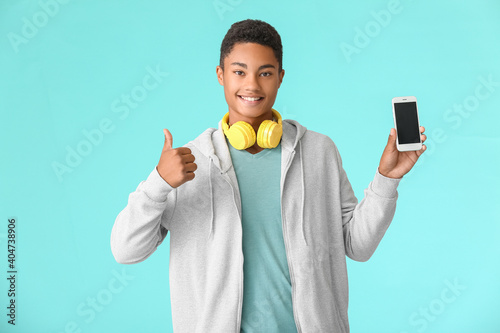 Teenage African-American bo...