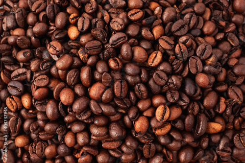 Coffee beans pattern background.