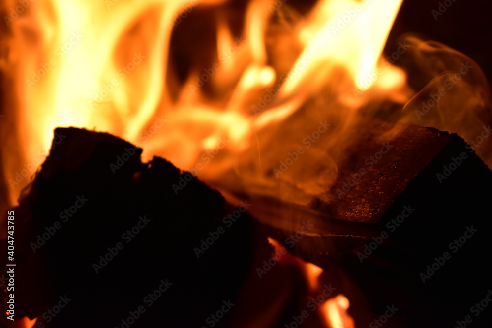 burning wood in the furnace burning wood in the furnace