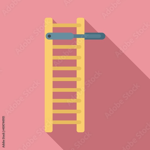 Swedish gym bars icon. Flat illustration of swedish gym bars vector icon for web design