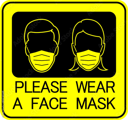 please wear a face mask