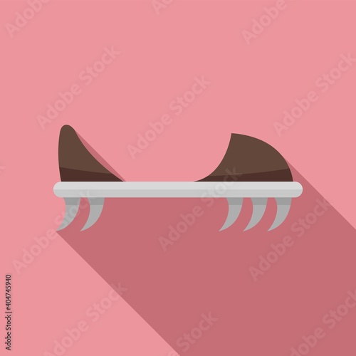 Industrial climber spikes icon. Flat illustration of industrial climber spikes vector icon for web design