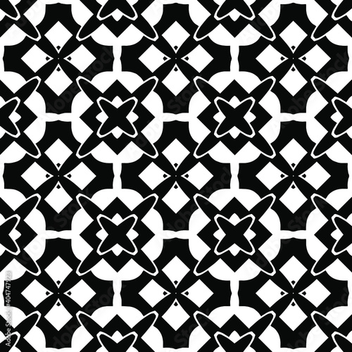Black and white texture. Abstract seamless geometric pattern. 