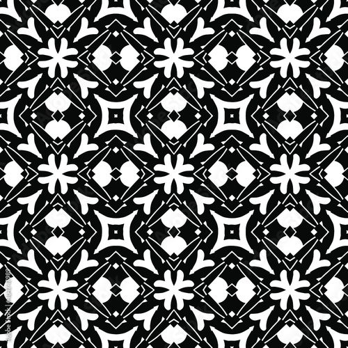 Black and white texture. Abstract seamless geometric pattern.
