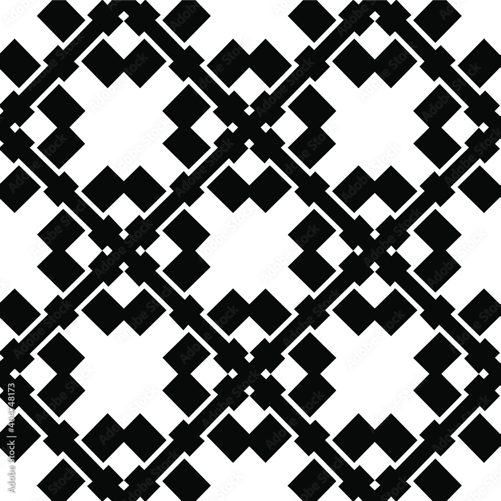 Obraz premium Black and white texture. Abstract seamless geometric pattern. 