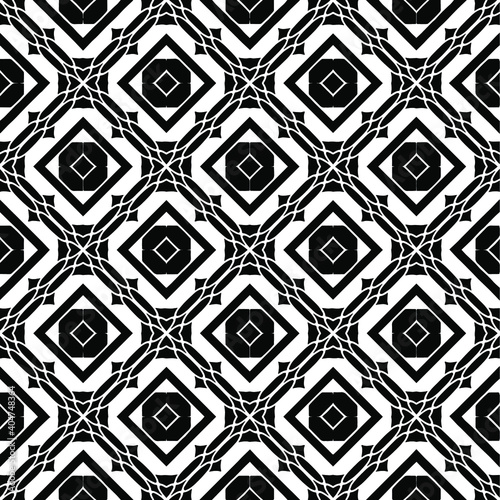 Black and white texture. Abstract seamless geometric pattern.
