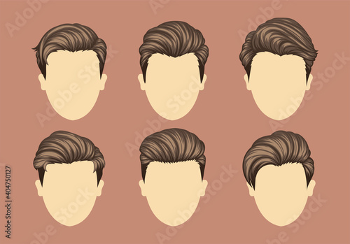 Set of Variety man hairstyles