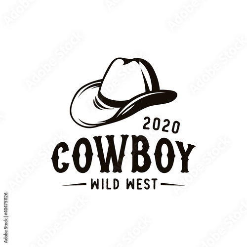 cowboy rodeo show vector vintage emblems, labels, badges and logos in monochrome style isolated