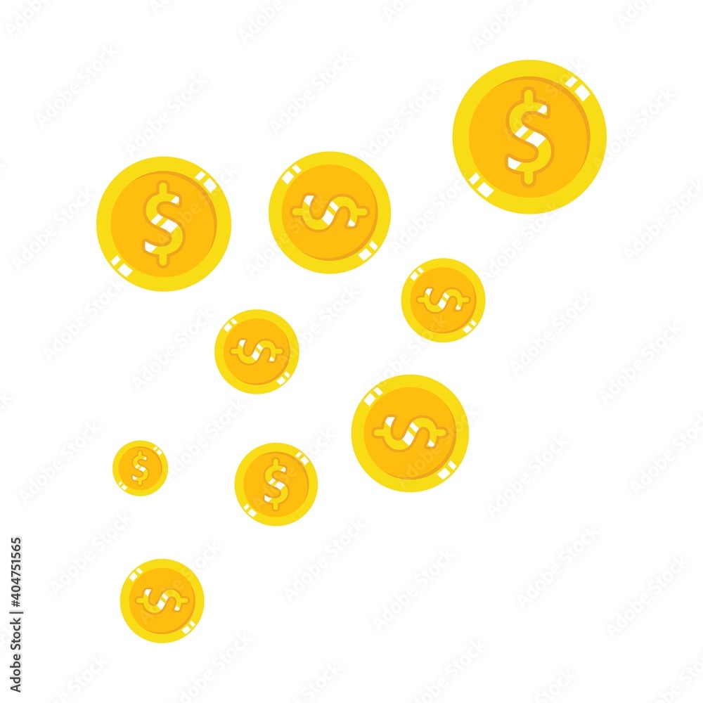 Fototapeta premium golden coin money icon vector illustration